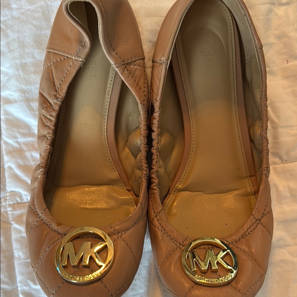 Michael Kors Tan Ballet Flats